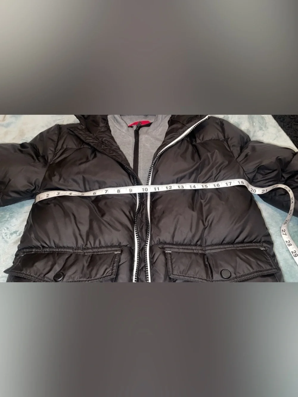 Michael Kors Boys Hooded Puffer Jacket Size 14–16 Black Winter Quilted Coat